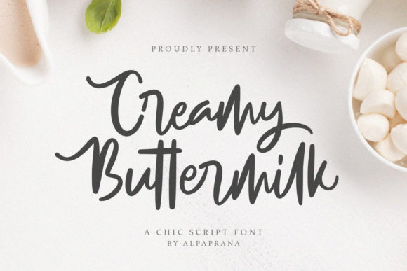 Creamy Buttermilk Font Poster 1