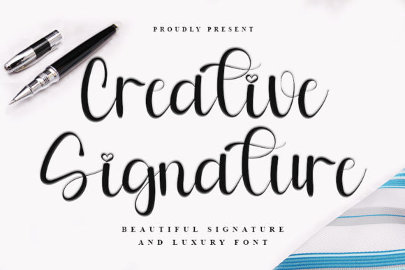 Creative Signature Font Poster 1