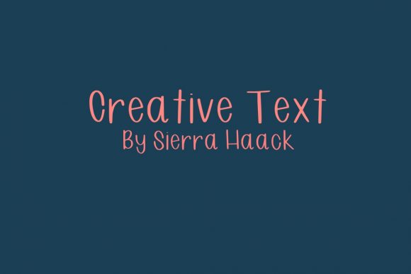 Creative Text Font Poster 1