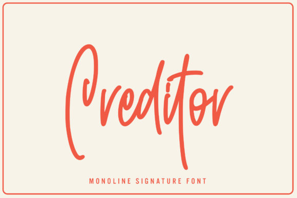 Creditor Font Poster 1