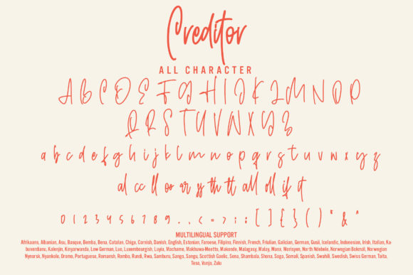 Creditor Font Poster 7