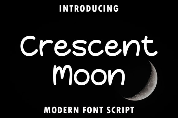 Crescent Moon Font Poster 1