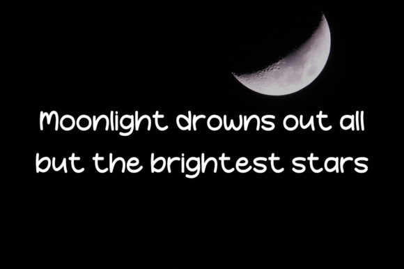 Crescent Moon Font Poster 2