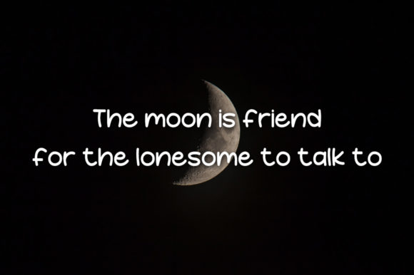 Crescent Moon Font Poster 3
