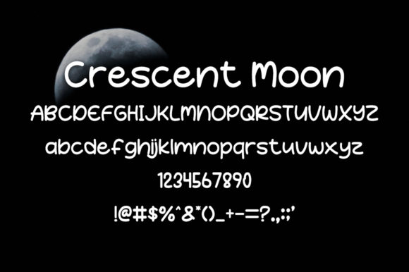 Crescent Moon Font Poster 5