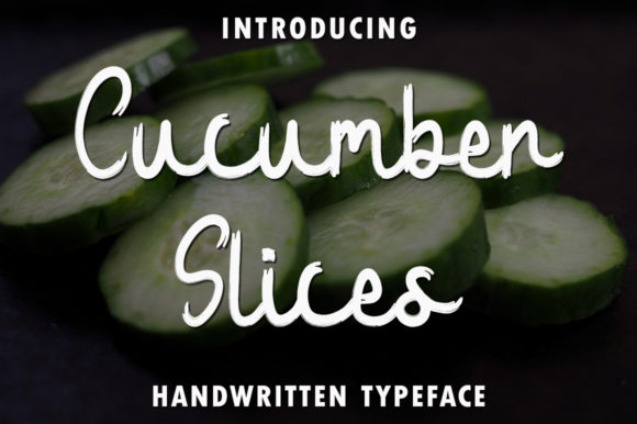 Cucumber Slices Font Poster 1