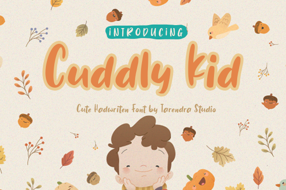 Cuddly Kid Font Cuddly Kid Font Poster 1