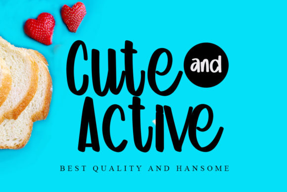 Cute and Active Font Poster 1