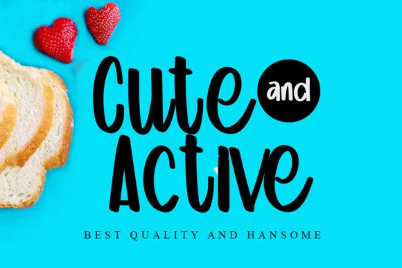 Cute and Active Font Cute and Active Font Poster 1