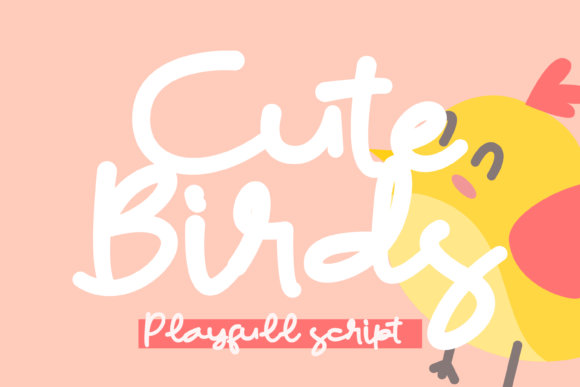 Cute Birds Font Poster 1