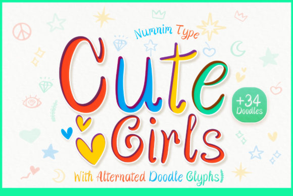 Cute Girls Font Poster 1