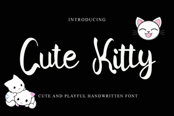Cute Kitty Font Poster 1