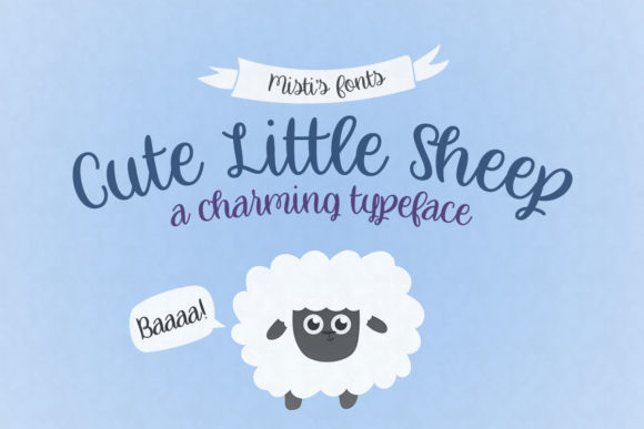 Cute Little Sheep Font Poster 1
