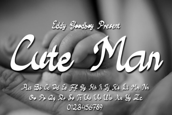 Cute Man Font Poster 1