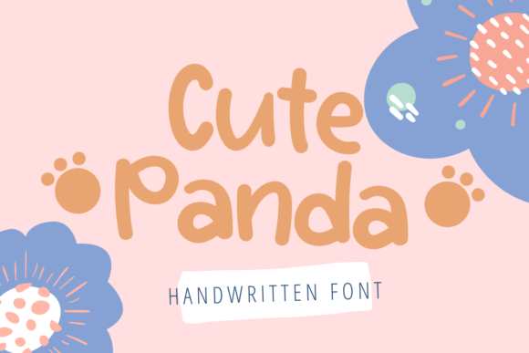 Cute Panda Font Poster 1