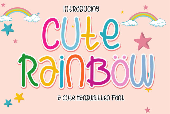 Cute Rainbow Font Poster 1