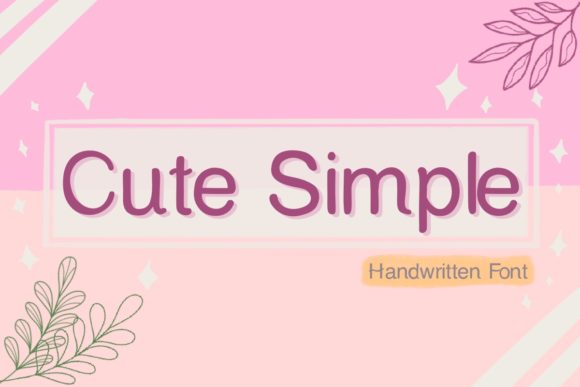 Cute Simple Font Poster 1