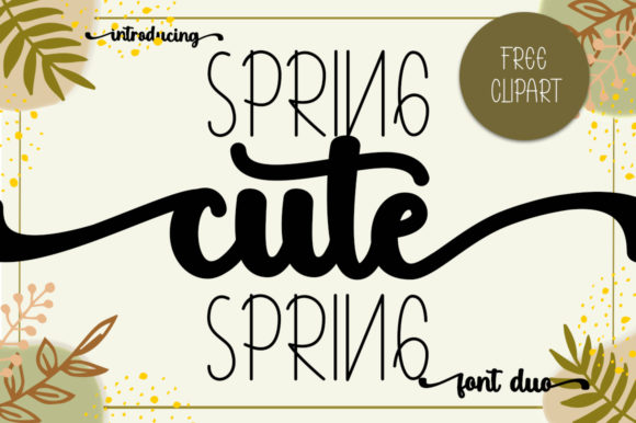 Cute Spring Font Poster 1