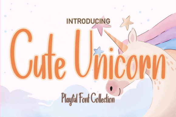 Cute Unicorn Font Poster 1