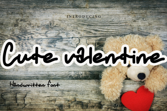 Cute Valentine Font Poster 1
