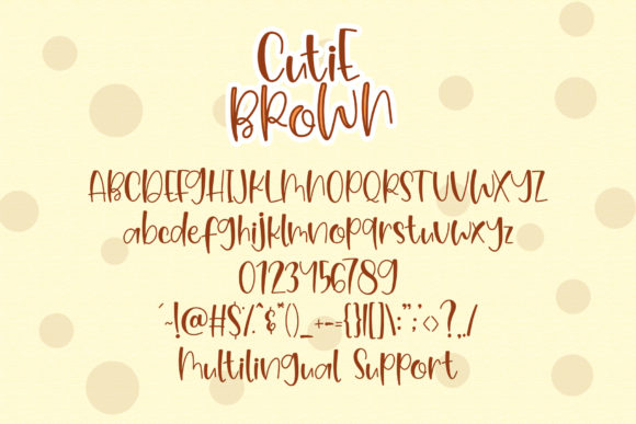 Cutie Brown Font Poster 6
