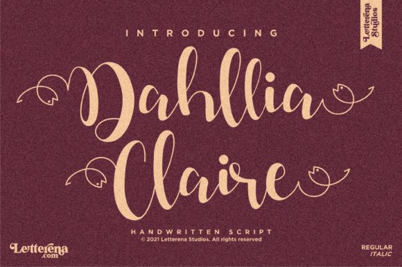 Dahllia Claire Font Poster 1
