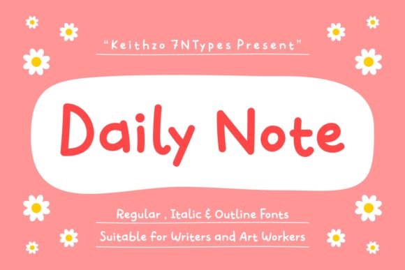 Daily Note Font Poster 1