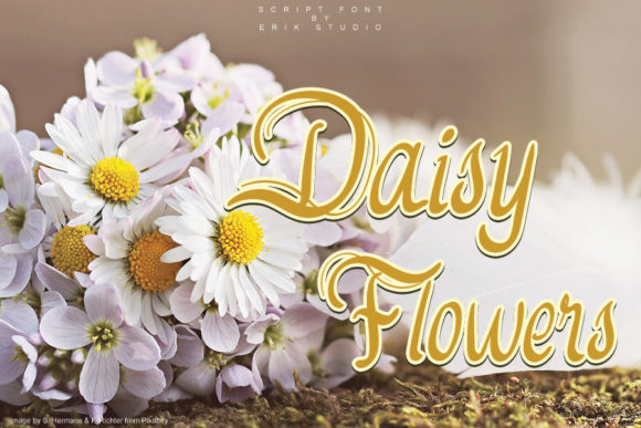 Daisy Flowers Font Poster 1