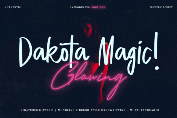 Dakota Magic! Glowing Font Poster 1