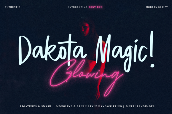 Dakota Magic! Glowing Font Dakota Magic! Glowing Font Poster 1