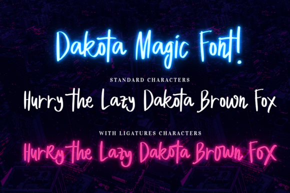 Dakota Magic! Glowing Font Poster 7