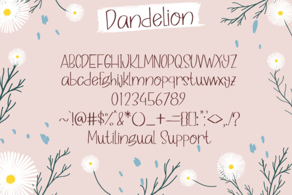 Dandelion Font Poster 6