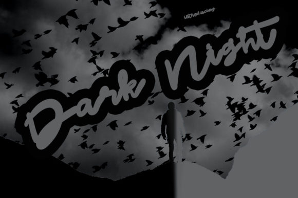 Dark Night Font Poster 1