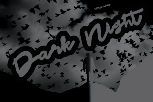 Dark Night Font Poster 1