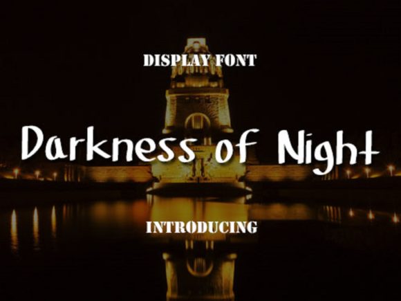 Darkness of Night Font Poster 1