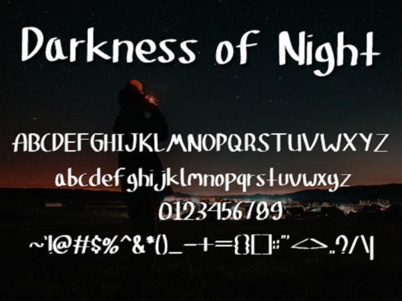 Darkness of Night Font Poster 5