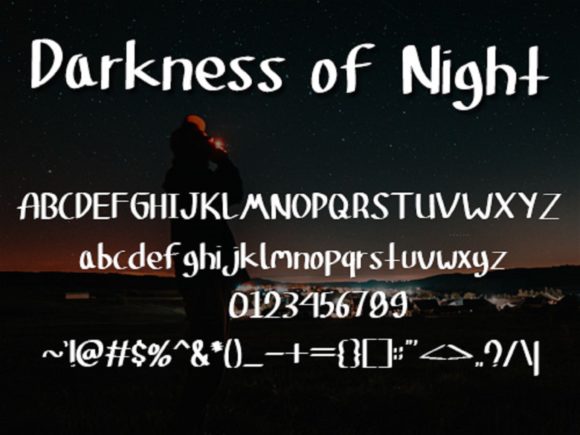 Darkness of Night Font Poster 5
