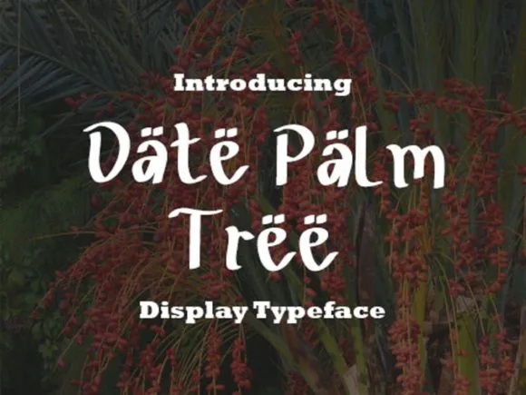 Date Palm Tree Font Date Palm Tree Font Poster 1