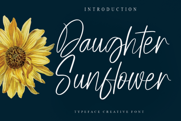 Daughter Sunflower Font Poster 1