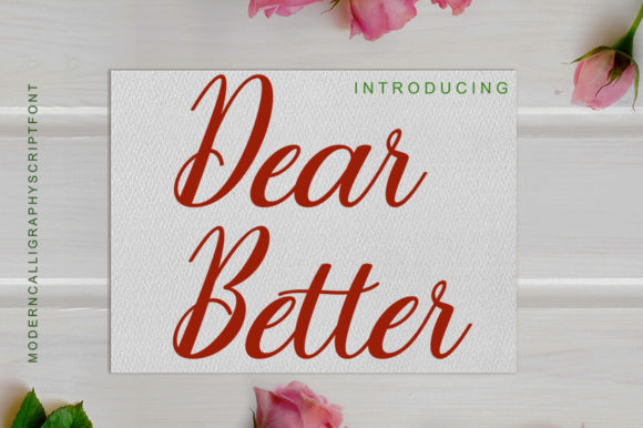Dear Better Font Poster 1