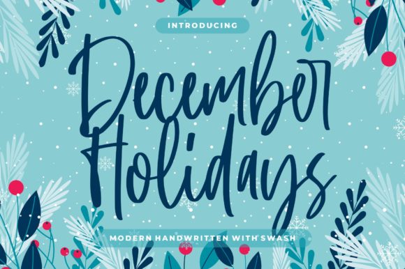 December Holidays Font Poster 1