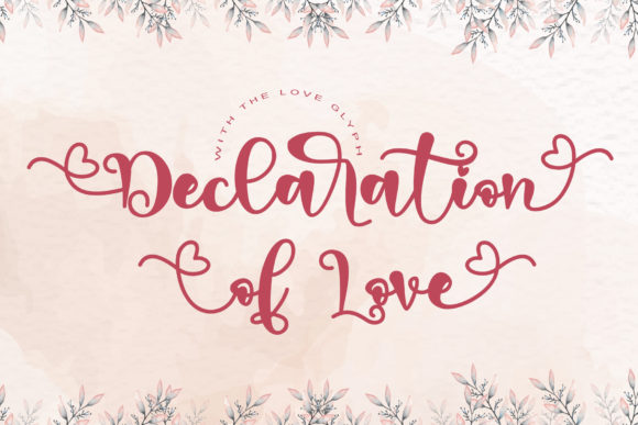 Declaration of Love Font Poster 1