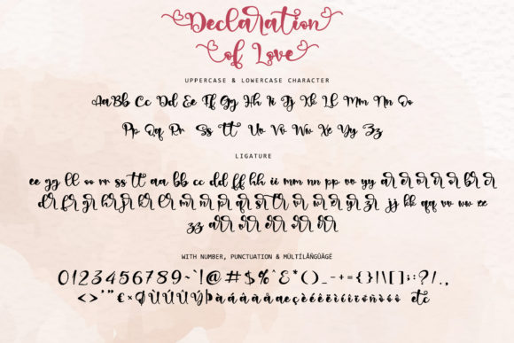Declaration of Love Font Poster 6
