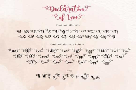 Declaration of Love Font Poster 7