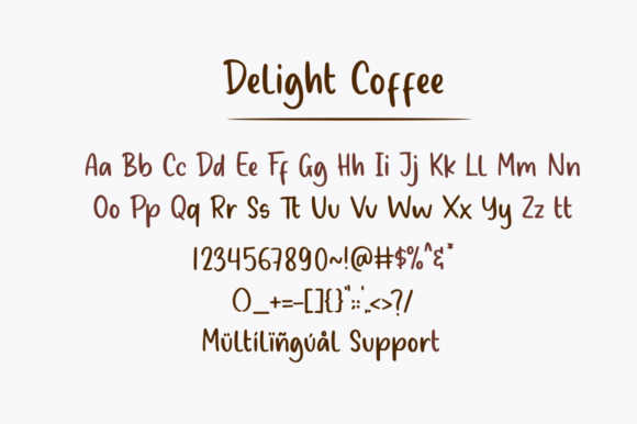 Delight Coffee Font Poster 7