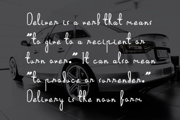 Deliver Font Poster 2