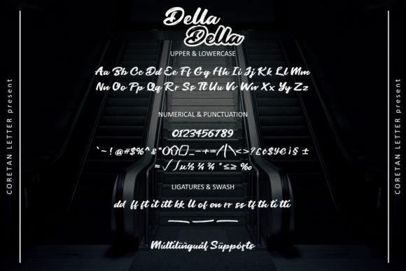 Della Della Font Poster 4