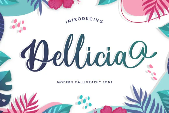 Dellicia Font Dellicia Font Poster 1
