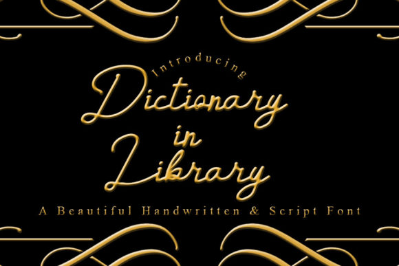 Dictionary in Library Font Poster 1