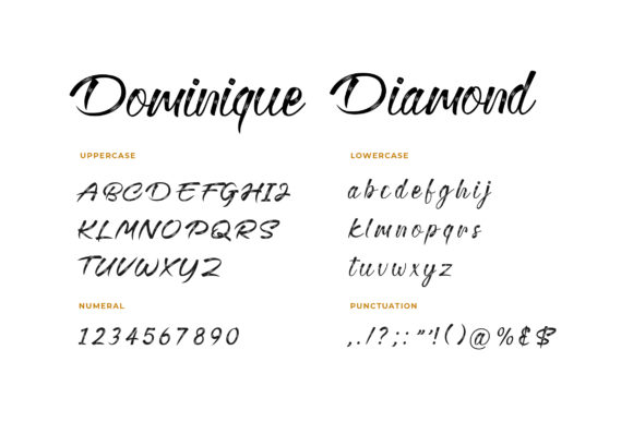Dominique Diamond Font Poster 4